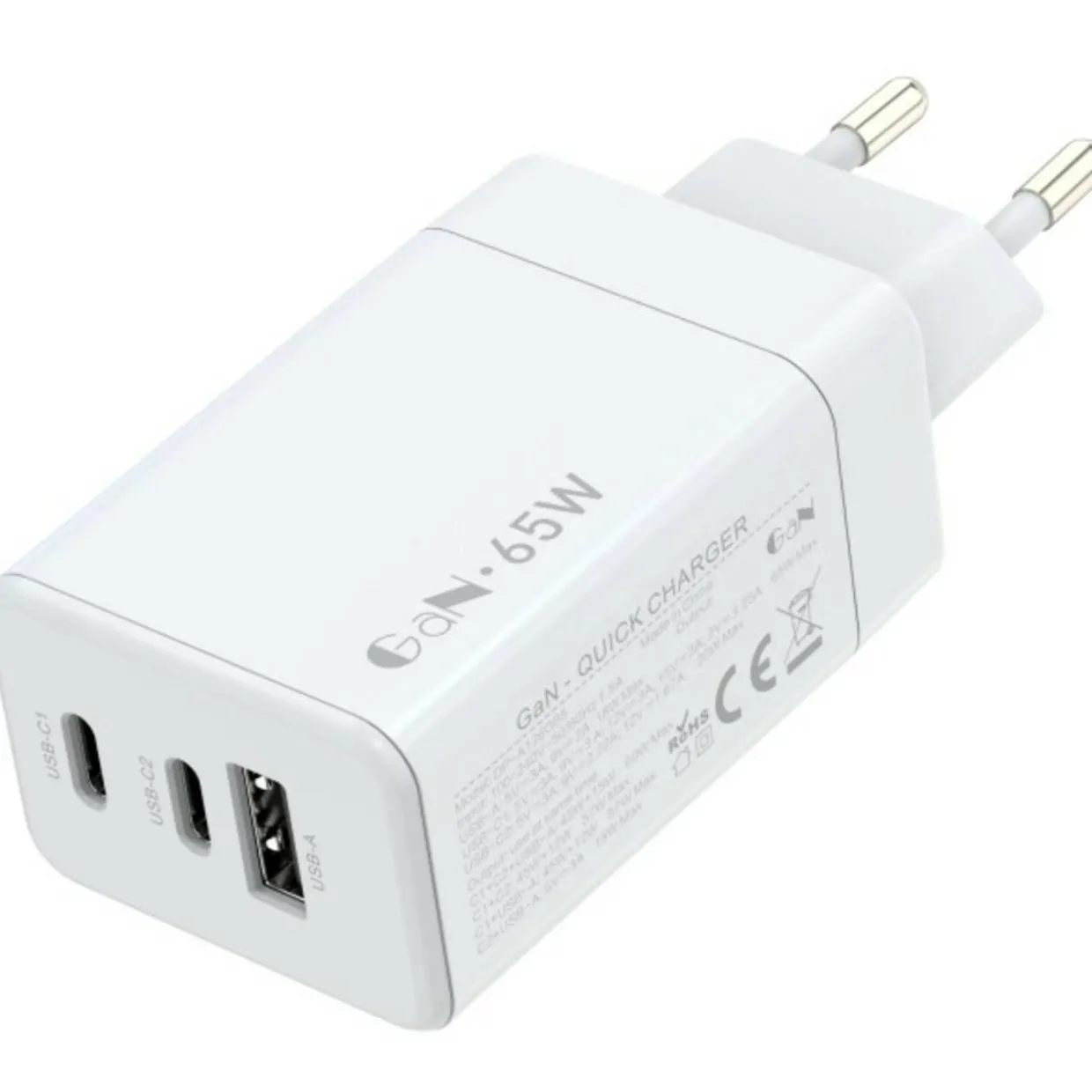 Verkkovirtalaturi Mobia 2 x USB-C + 1 x USB-A