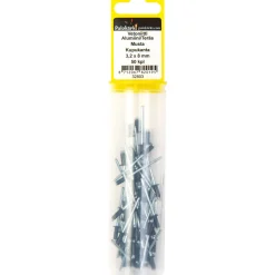 Vetoniitti alumiini/teräs musta kupukanta 3,2 x 8 mm / 50 kpl