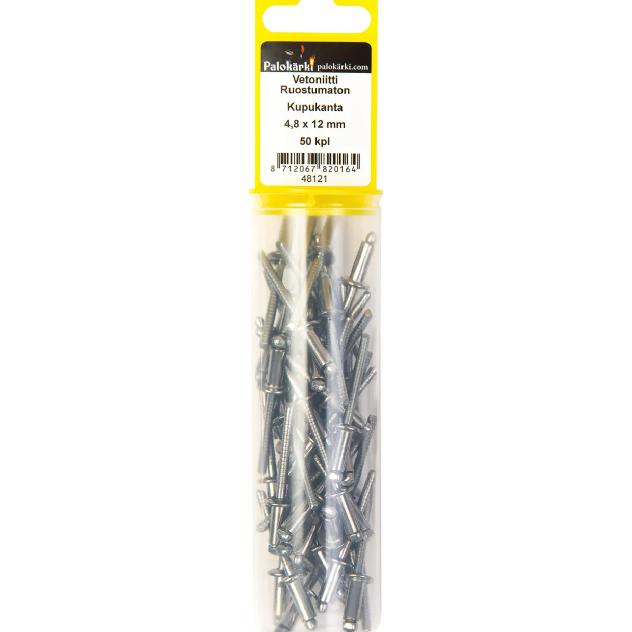Vetoniitti ruostumaton kupukanta 4,8 x 12 mm, 50 kpl