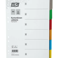 Välilehti Iisi 6 kpl kartonkinen
