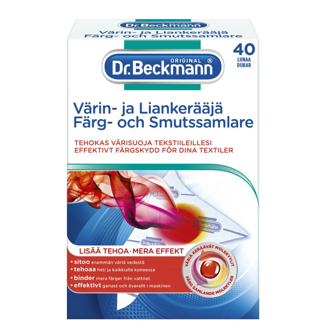 Värin- ja liankerääjäliina Dr Beckmann 40 kpl Mikrokuitu