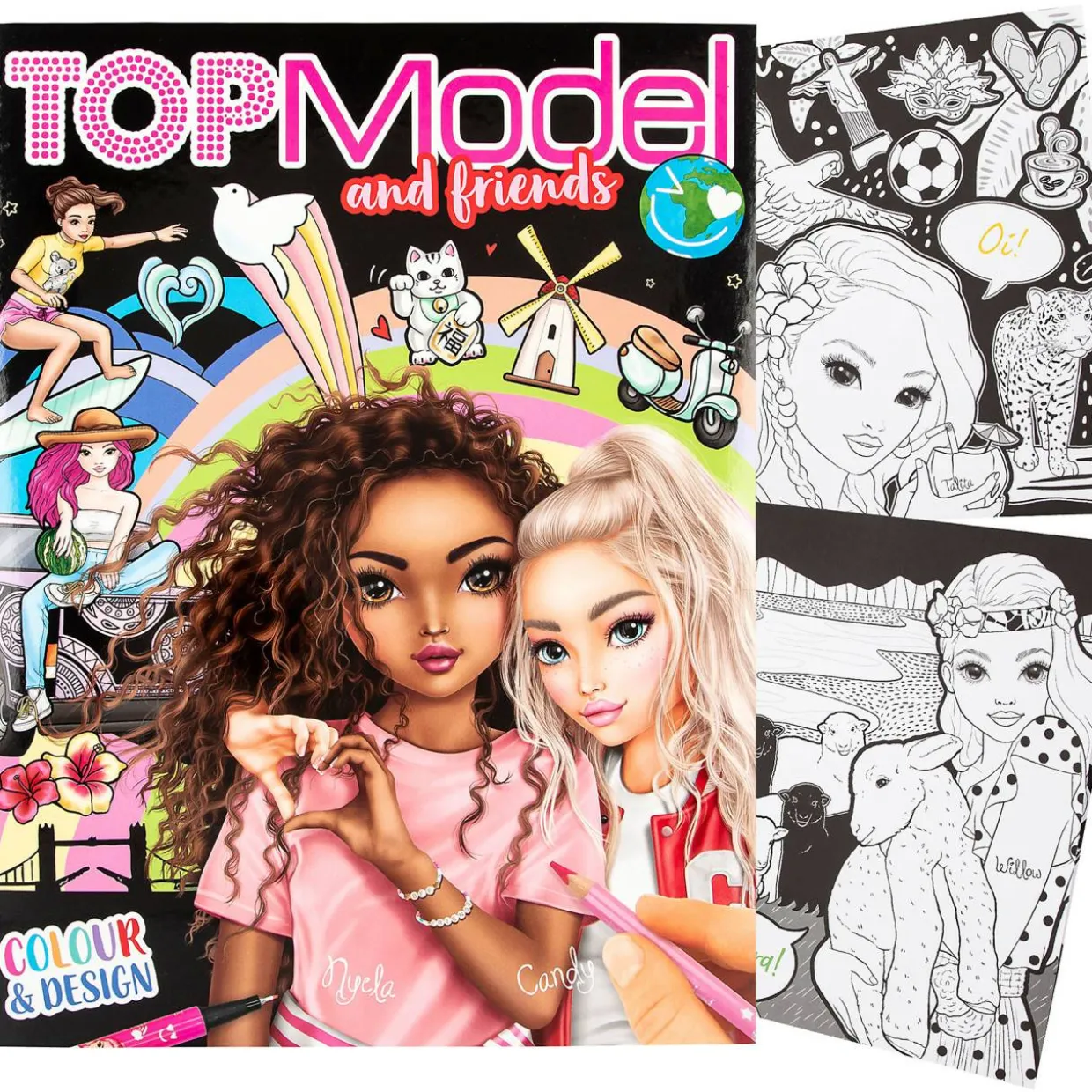 Väritys- ja suunnittelukirja TOPModel