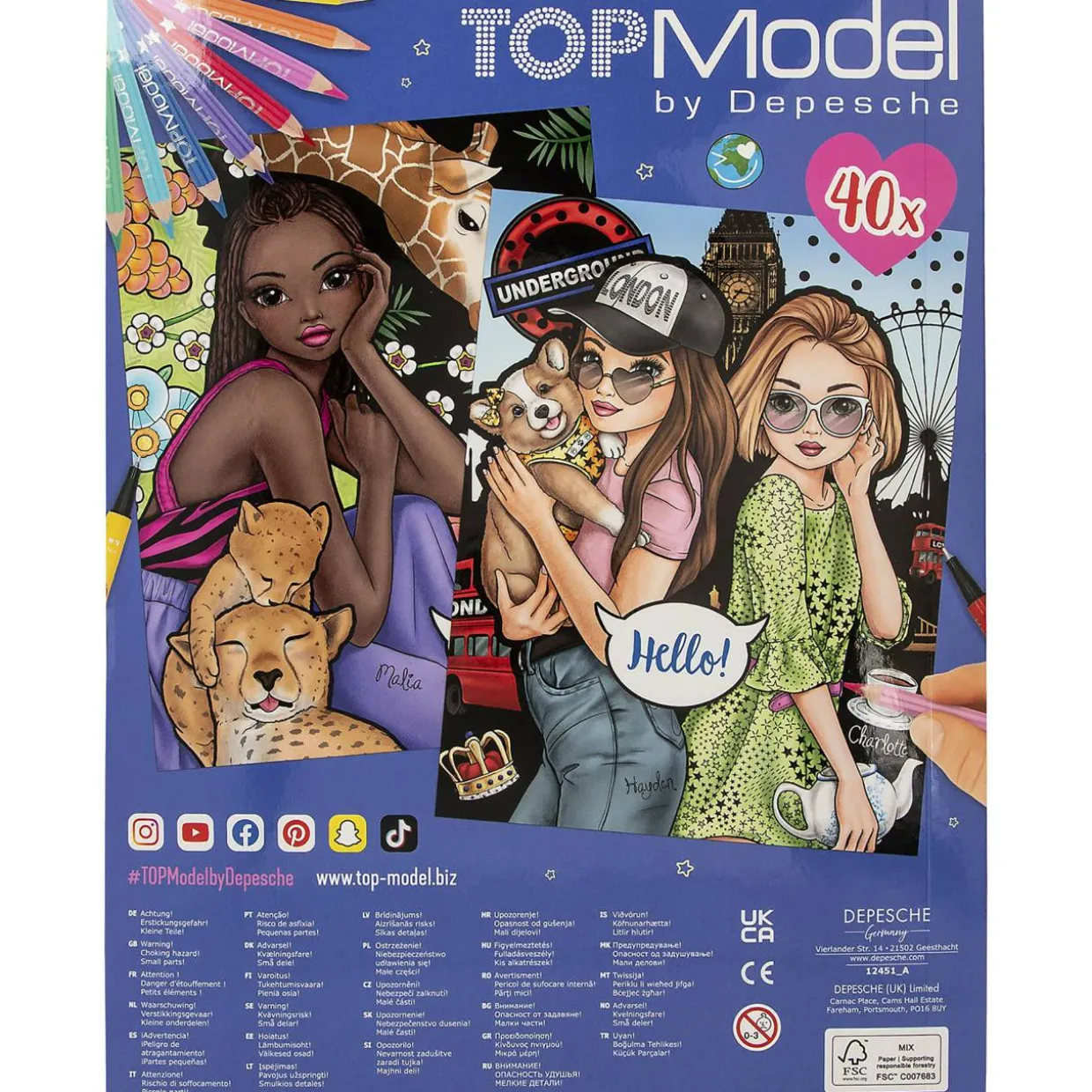 Väritys- ja suunnittelukirja TOPModel