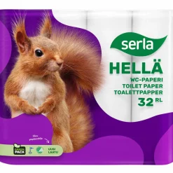 Wc-paperi Serla 32 rl Hellä valkoinen