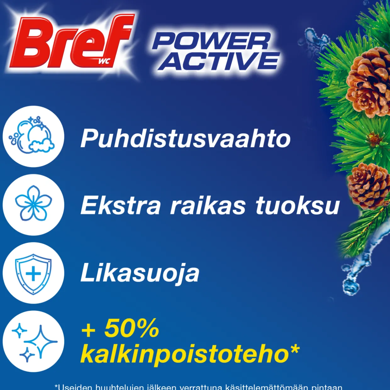 Wc-raikastin Bref 50 g Power Active Pine