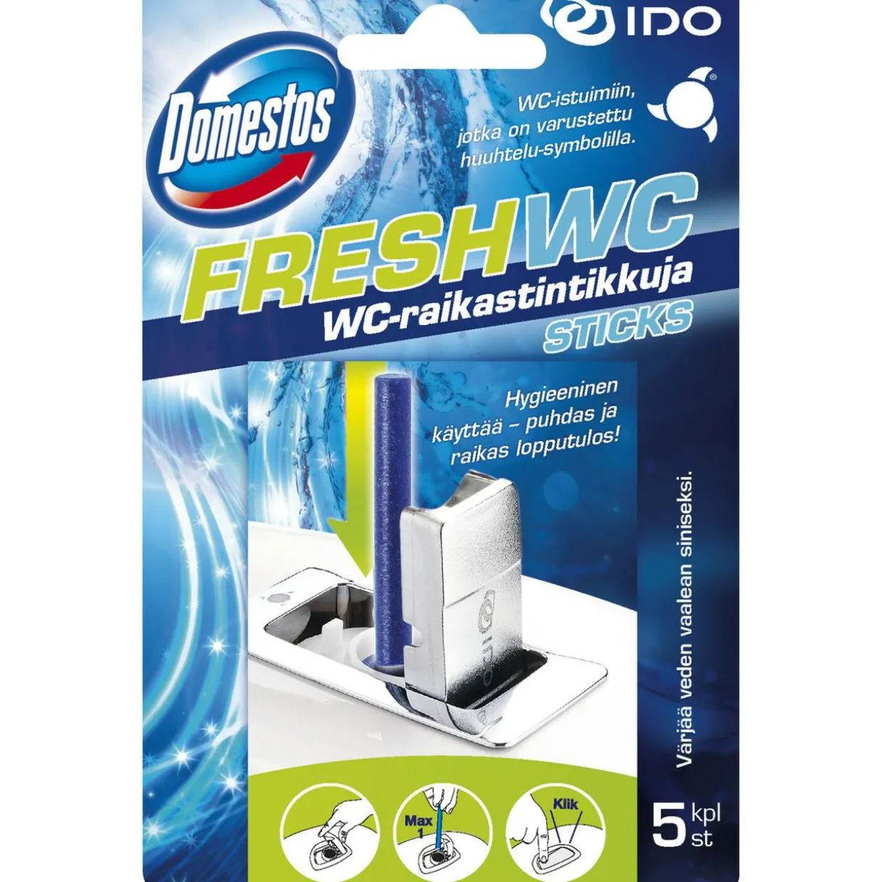 WC-raikastintikut Domestos 5 x 9,5 g Ocean