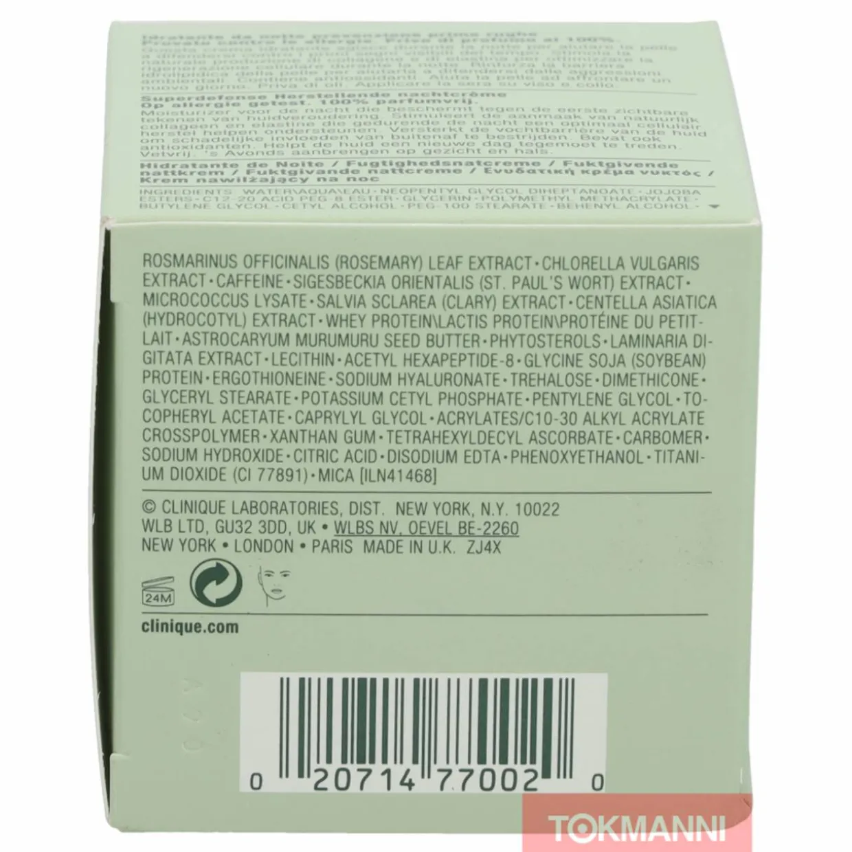 Yövoide, Clinique 50 ml Superdefence For Combination Oily to Oily Skin