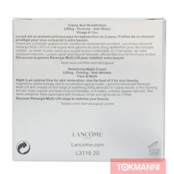 Yövoide, Lancome 50 ml Renergie Multilift Anti-Wrinkle Face & Neck