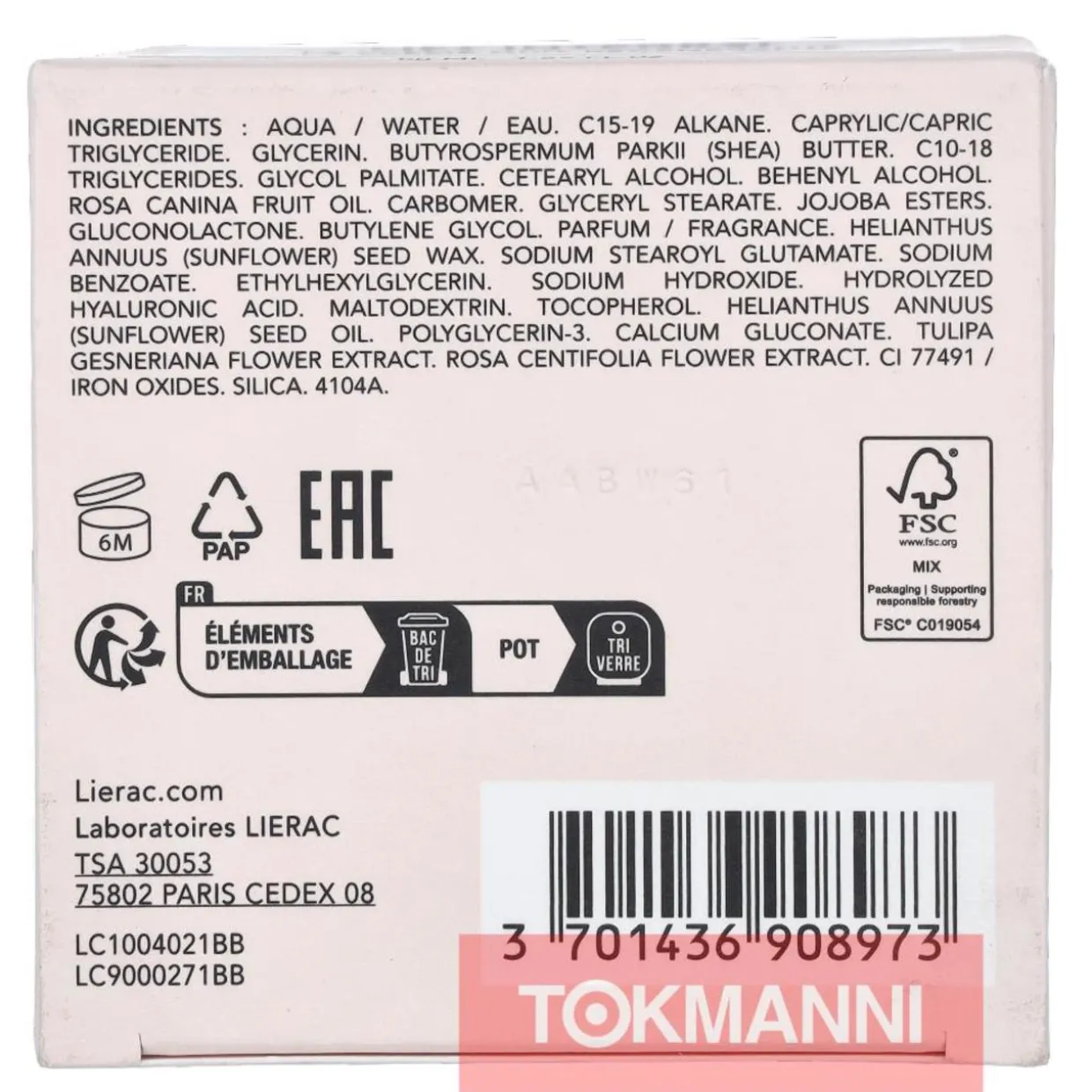 Yövoide, Lierac Paris 50 ml Lift Integral The Regenerating